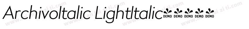 ArchivoItalic LightItalic字体转换